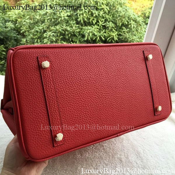 Hermes Birkin 35CM Tote Bag Red Litchi Leather BK35 Gold Hermes Birkin 35CM Tote Bag Red Litchi Leather BK35 Gold