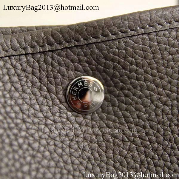 Hermes Garden Party 36cm 30cm Tote Bag Original Leather Dark Grey Hermes Garden Party 36cm 30cm Tote Bag Original Leather Dark Grey