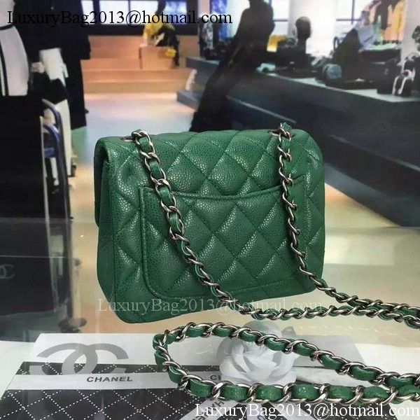 Chanel Classic MINI Flap Bag Cannage Pattern Leather A8171 Green Chanel Classic MINI Flap Bag Cannage Pattern Leather A8171 Green