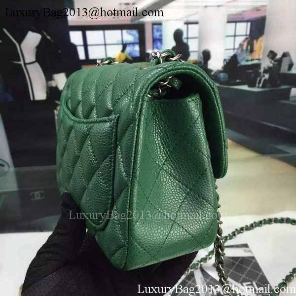 Chanel Classic MINI Flap Bag Cannage Pattern Leather A8171 Green Chanel Classic MINI Flap Bag Cannage Pattern Leather A8171 Green