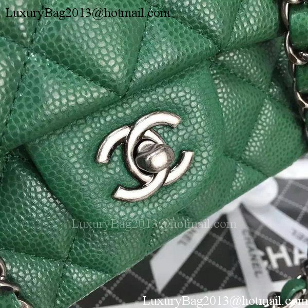 Chanel Classic MINI Flap Bag Cannage Pattern Leather A8171 Green Chanel Classic MINI Flap Bag Cannage Pattern Leather A8171 Green