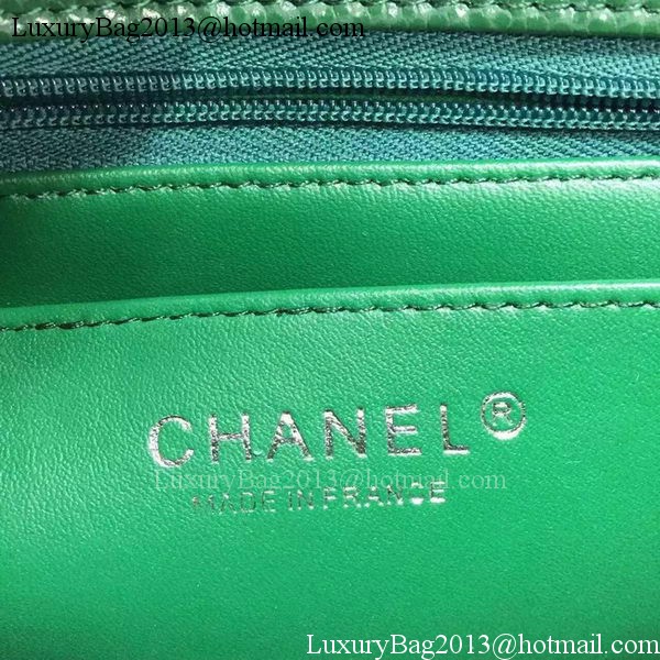 Chanel Classic MINI Flap Bag Cannage Pattern Leather A8171 Green Chanel Classic MINI Flap Bag Cannage Pattern Leather A8171 Green