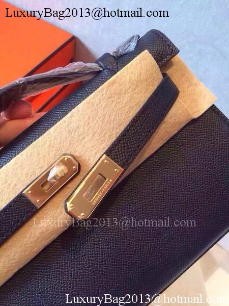 Hermes MINI Kelly 22cm Tote Bag Calfskin Leather K22 Black Hermes MINI Kelly 22cm Tote Bag Calfskin Leather K22 Black