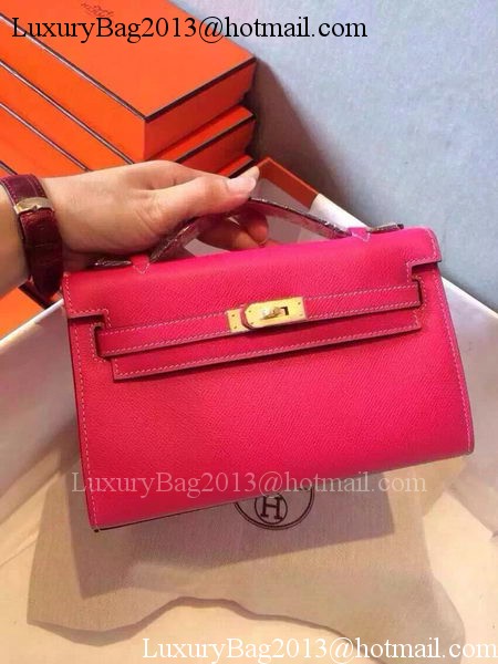 Hermes MINI Kelly 22cm Tote Bag Calfskin Leather K22 Rose Hermes MINI Kelly 22cm Tote Bag Calfskin Leather K22 Rose