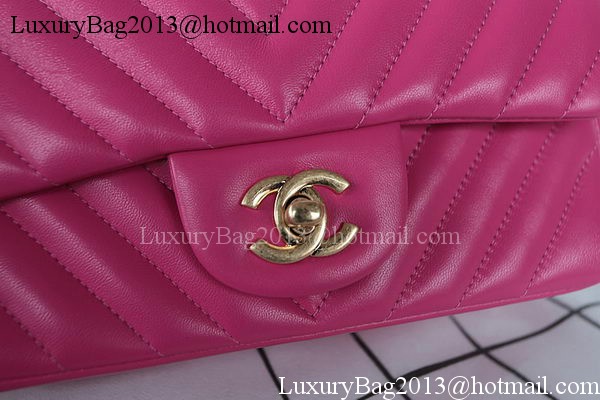 Chanel Classic MINI Flap Bag Chevron Sheepskin Leather A1119 Rose Chanel Classic MINI Flap Bag Chevron Sheepskin Leather A1119 Rose