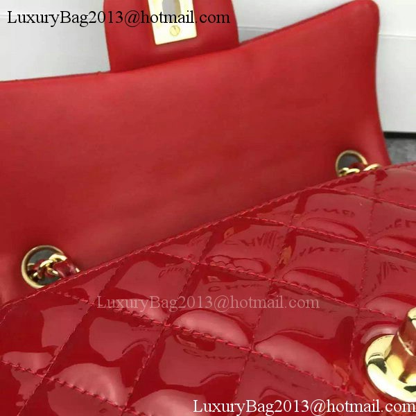 Chanel 2.55 Series Double Flap Bag Burgundy Original Patent Leather CF7024 Gold Chanel 2.55 Series Double Flap Bag Burgundy Original Patent Leather CF7024 Gold