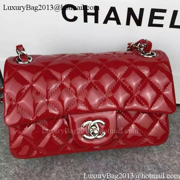 Chanel 2.55 Series Double Flap Bag Burgundy Original Patent Leather CF7024 Silver Chanel 2.55 Series Double Flap Bag Burgundy Original Patent Leather CF7024 Silver
