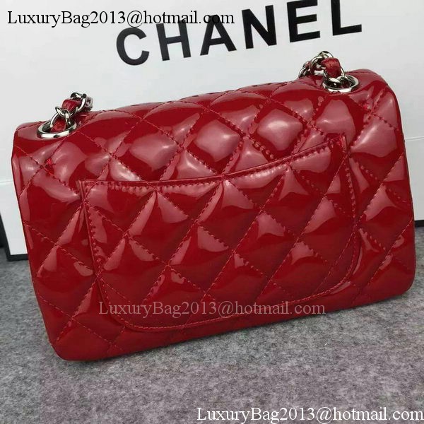 Chanel 2.55 Series Double Flap Bag Burgundy Original Patent Leather CF7024 Silver Chanel 2.55 Series Double Flap Bag Burgundy Original Patent Leather CF7024 Silver