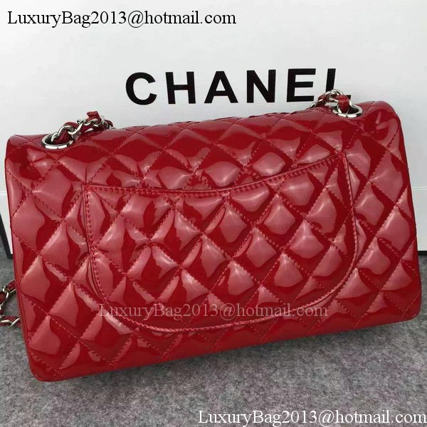 Chanel 2.55 Series Double Flap Bag Red Original Patent Leather CF7024 Silver Chanel 2.55 Series Double Flap Bag Red Original Patent Leather CF7024 Silver