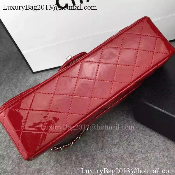 Chanel 2.55 Series Double Flap Bag Red Original Patent Leather CF7024 Silver Chanel 2.55 Series Double Flap Bag Red Original Patent Leather CF7024 Silver