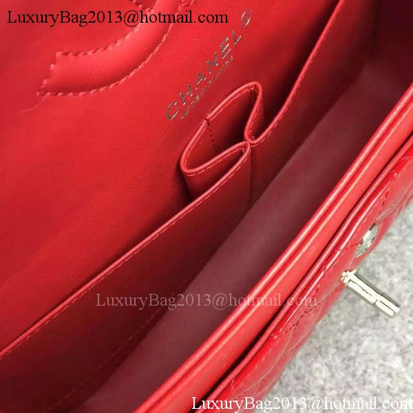 Chanel 2.55 Series Double Flap Bag Red Original Patent Leather CF7024 Silver Chanel 2.55 Series Double Flap Bag Red Original Patent Leather CF7024 Silver