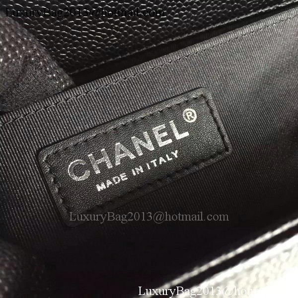 Chanel Boy Flap Shoulder Bag Black Original Calfskin Leather A8708 Silver Chanel Boy Flap Shoulder Bag Black Original Calfskin Leather A8708 Silver