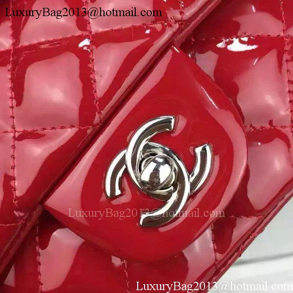 Chanel Classic mini Flap Bag Red Original Patent Leather CF7171 Silver Chanel Classic mini Flap Bag Red Original Patent Leather CF7171 Silver