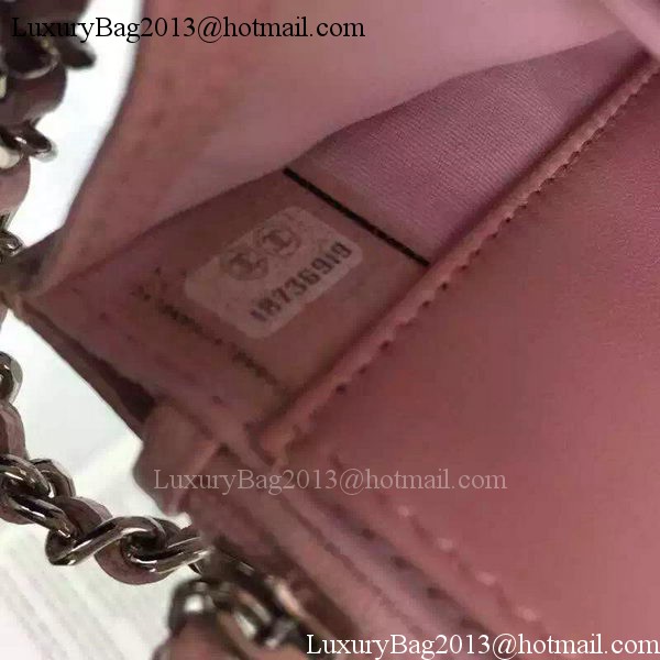 Chanel mini Flap Bag Pink Cannage Pattern A8373 Silver Chanel mini Flap Bag Pink Cannage Pattern A8373 Silver