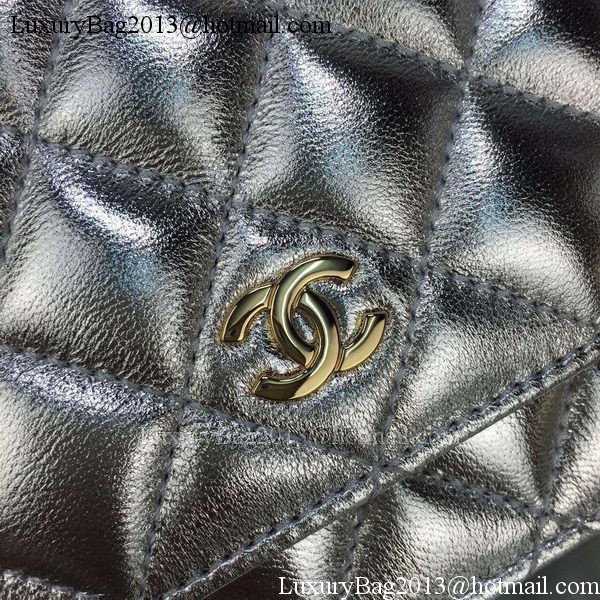 Chanel mini Flap Bag Silver Cannage Pattern A8373 Gold Chanel mini Flap Bag Silver Cannage Pattern A8373 Gold
