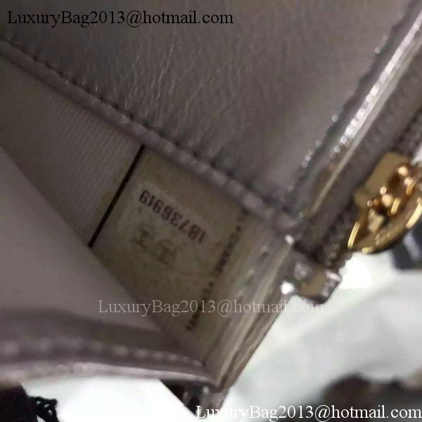 Chanel mini Flap Bag Silver Cannage Pattern A8373 Gold Chanel mini Flap Bag Silver Cannage Pattern A8373 Gold