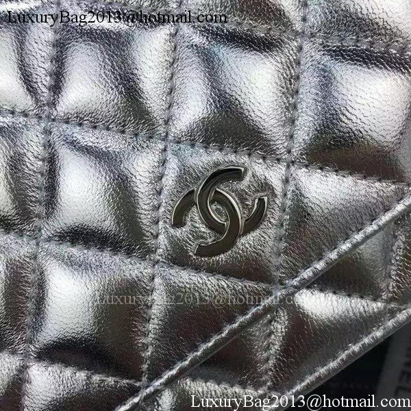 Chanel mini Flap Bag Silver Cannage Pattern A8373 Silver Chanel mini Flap Bag Silver Cannage Pattern A8373 Silver