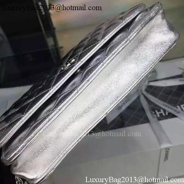 Chanel mini Flap Bag Silver Cannage Pattern A8373 Silver Chanel mini Flap Bag Silver Cannage Pattern A8373 Silver