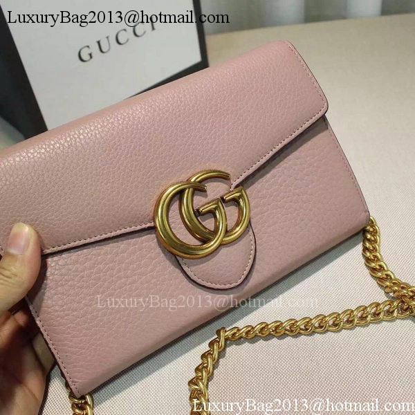 Gucci GG Marmont Leather mini Chain Bag 401232 Pink Gucci GG Marmont Leather mini Chain Bag 401232 Pink