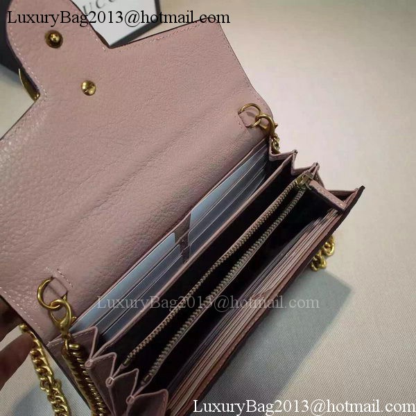 Gucci GG Marmont Leather mini Chain Bag 401232 Pink Gucci GG Marmont Leather mini Chain Bag 401232 Pink