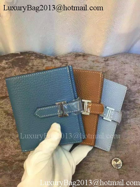 Hermes Bi-Fold Wallet Togo Leather H512 Blue Hermes Bi-Fold Wallet Togo Leather H512 Blue
