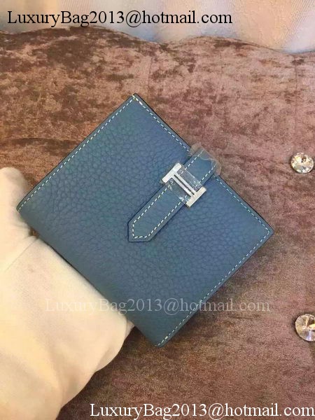 Hermes Bi-Fold Wallet Togo Leather H512 Blue Hermes Bi-Fold Wallet Togo Leather H512 Blue