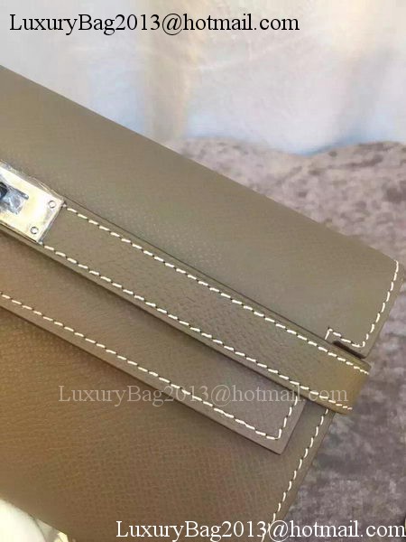 Hermes Kelly Wallet Epsom Leather H009 Grey Hermes Kelly Wallet Epsom Leather H009 Grey