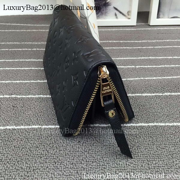 Louis Vuitton Monogram Empreinte Zippy Wallet X60017 Black Louis Vuitton Monogram Empreinte Zippy Wallet X60017 Black