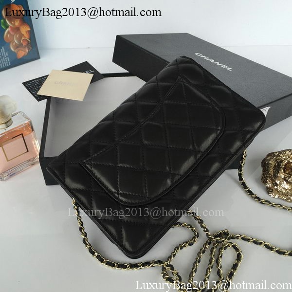 Chanel mini Flap Bag Black Sheepskin Leather A33814S Gold Chanel mini Flap Bag Black Sheepskin Leather A33814S Gold