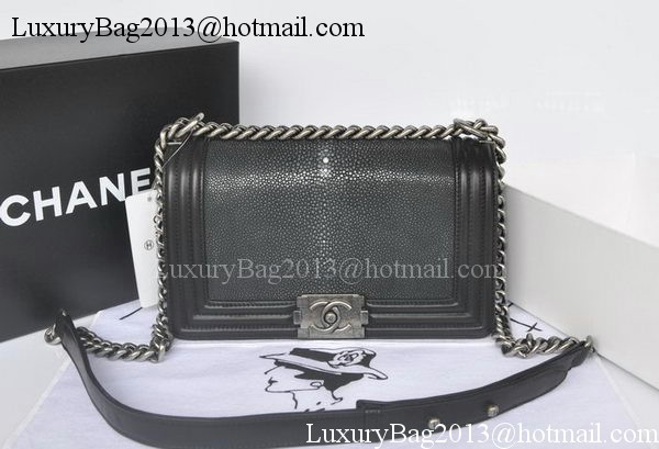 Boy Chanel Flap Shoulder Bag Pearl Leather A66230 Black Boy Chanel Flap Shoulder Bag Pearl Leather A66230 Black
