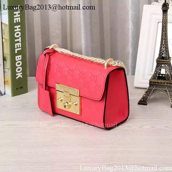 Gucci Padlock Gucci Signature Shoulder Bag 409487 Pink Gucci Padlock Gucci Signature Shoulder Bag 409487 Pink