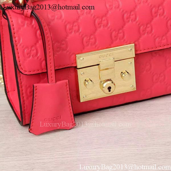 Gucci Padlock Gucci Signature Shoulder Bag 409487 Pink Gucci Padlock Gucci Signature Shoulder Bag 409487 Pink