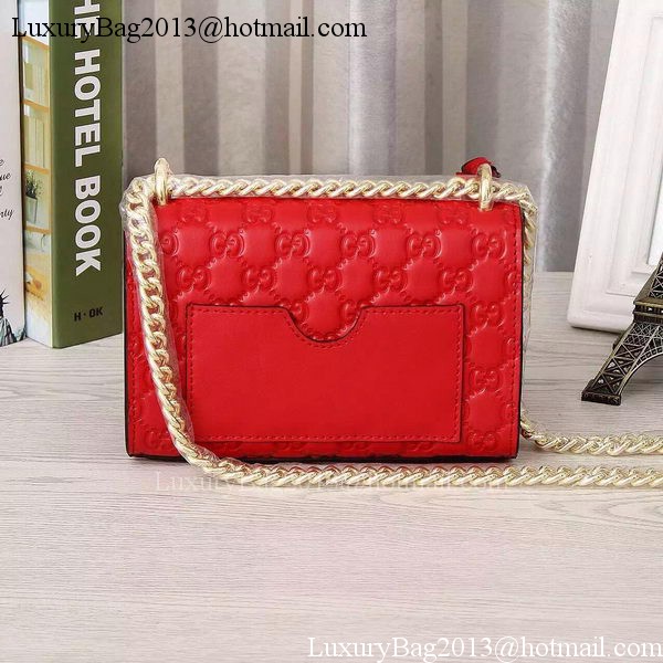 Gucci Padlock Gucci Signature Shoulder Bag 409487 Red Gucci Padlock Gucci Signature Shoulder Bag 409487 Red