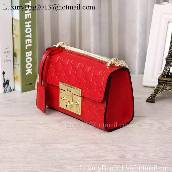 Gucci Padlock Gucci Signature Shoulder Bag 409487 Red Gucci Padlock Gucci Signature Shoulder Bag 409487 Red