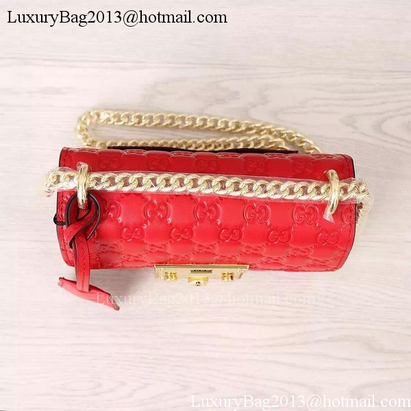 Gucci Padlock Gucci Signature Shoulder Bag 409487 Red Gucci Padlock Gucci Signature Shoulder Bag 409487 Red