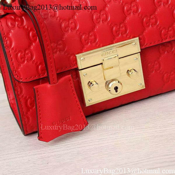 Gucci Padlock Gucci Signature Shoulder Bag 409487 Red Gucci Padlock Gucci Signature Shoulder Bag 409487 Red
