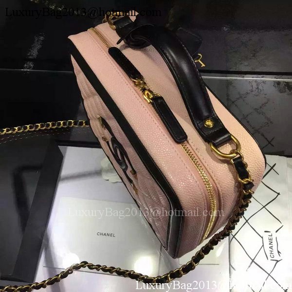 Chanel Shoulder Bag Original Calfskin Leather CHA6678 Pink&Black Chanel Shoulder Bag Original Calfskin Leather CHA6678 Pink&Black