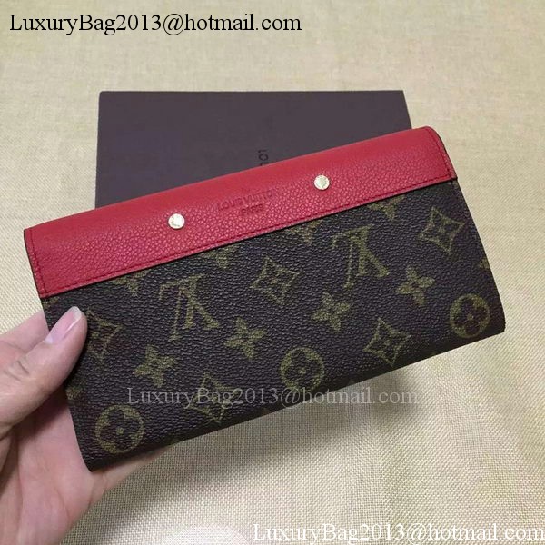 Louis Vuitton Monogram Canvas PALLAS WALLET M58413 Red Louis Vuitton Monogram Canvas PALLAS WALLET M58413 Red