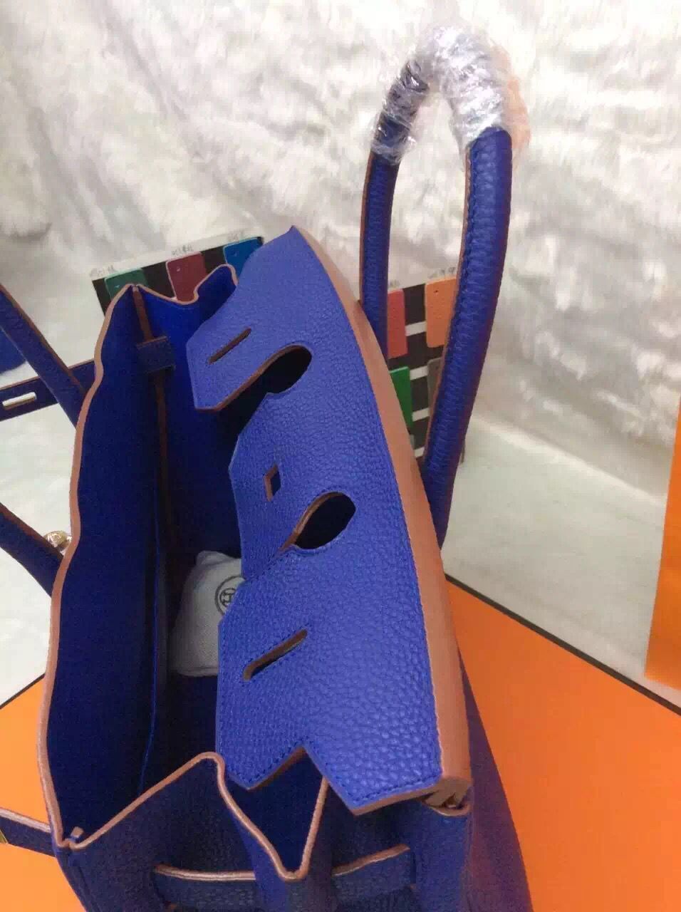 Hermes Birkin 35CM 30CM Tote Bag Grainy Leather H35H30 Blue Hermes Birkin 35CM 30CM Tote Bag Grainy Leather H35H30 Blue