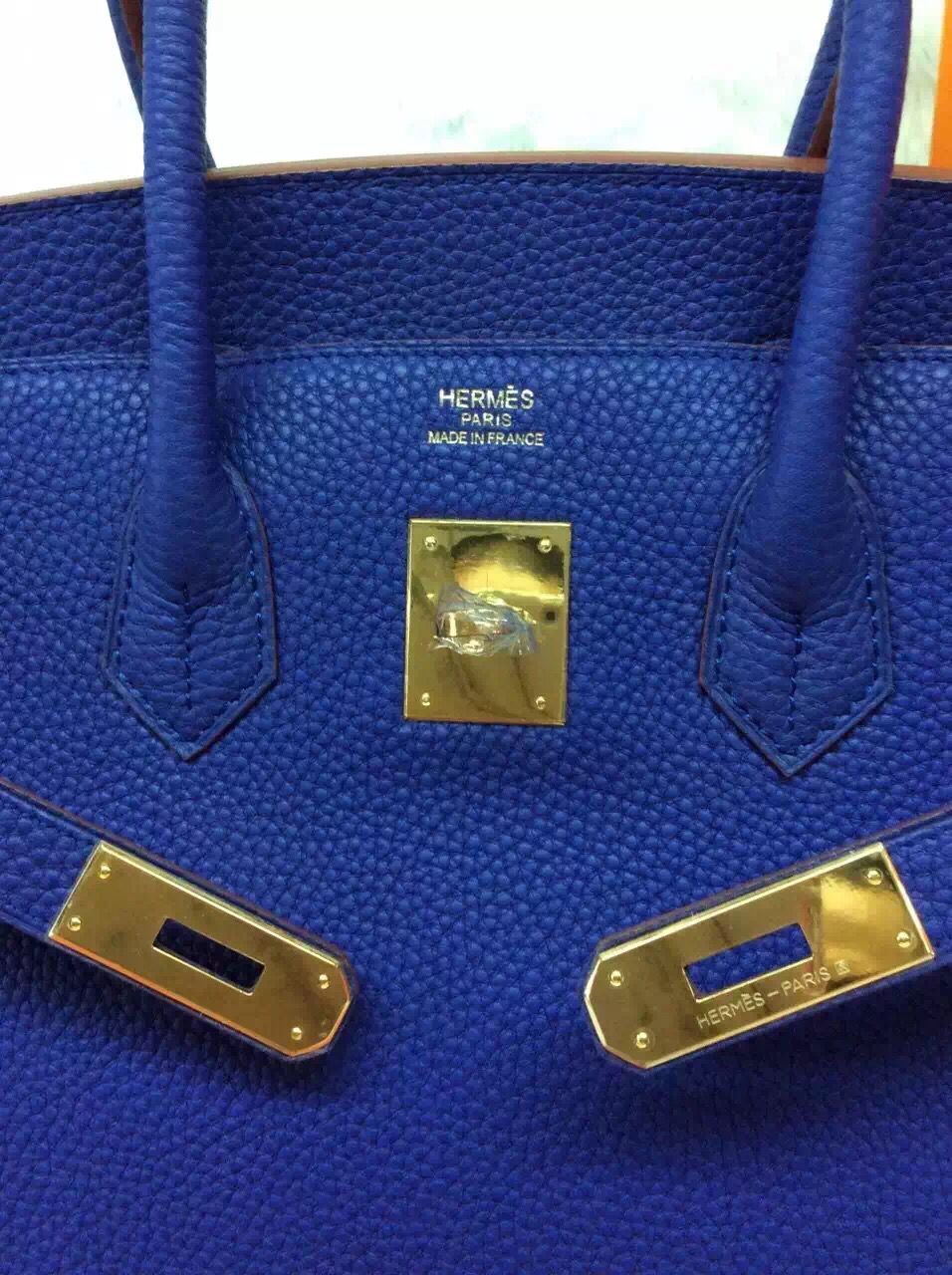Hermes Birkin 35CM 30CM Tote Bag Grainy Leather H35H30 Blue Hermes Birkin 35CM 30CM Tote Bag Grainy Leather H35H30 Blue