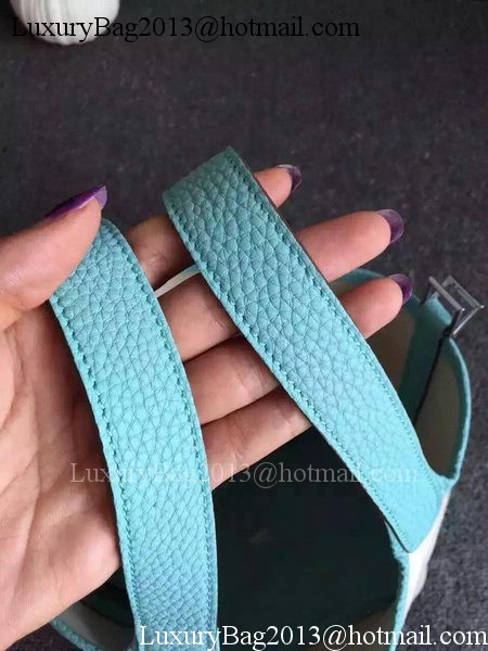 Hermes Picotin Lock 18cm Bag Canvas HPL8618T Light Blue Hermes Picotin Lock 18cm Bag Canvas HPL8618T Light Blue