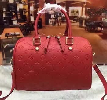 Louis Vuitton Monogram Empreinte Speedy 30 Bag M40762 Red Louis Vuitton Monogram Empreinte Speedy 30 Bag M40762 Red