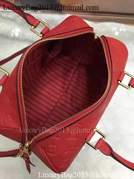 Louis Vuitton Monogram Empreinte Speedy 30 Bag M40762 Red Louis Vuitton Monogram Empreinte Speedy 30 Bag M40762 Red