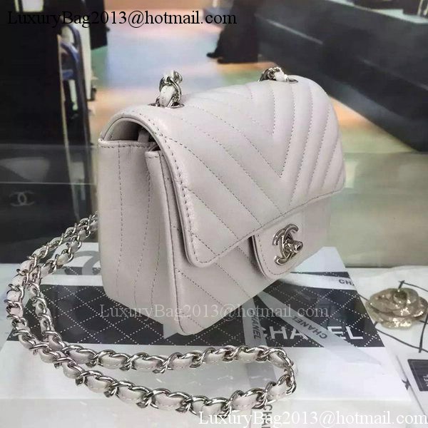 Chanel Classic MINI Flap Bag Cannage Pattern Leather A8171 Grey Chanel Classic MINI Flap Bag Cannage Pattern Leather A8171 Grey