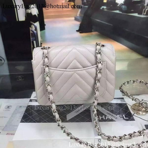 Chanel Classic MINI Flap Bag Cannage Pattern Leather A8171 Grey Chanel Classic MINI Flap Bag Cannage Pattern Leather A8171 Grey
