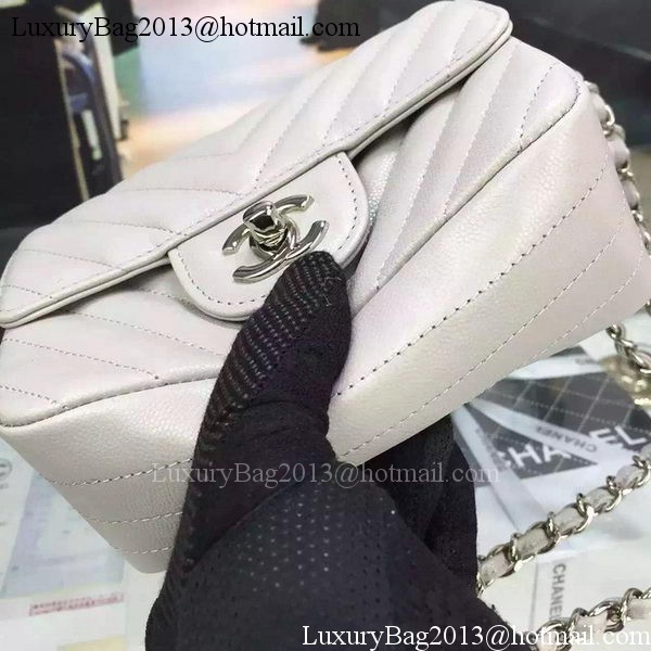 Chanel Classic MINI Flap Bag Cannage Pattern Leather A8171 Grey Chanel Classic MINI Flap Bag Cannage Pattern Leather A8171 Grey
