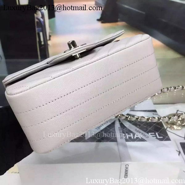 Chanel Classic MINI Flap Bag Cannage Pattern Leather A8171 Grey Chanel Classic MINI Flap Bag Cannage Pattern Leather A8171 Grey