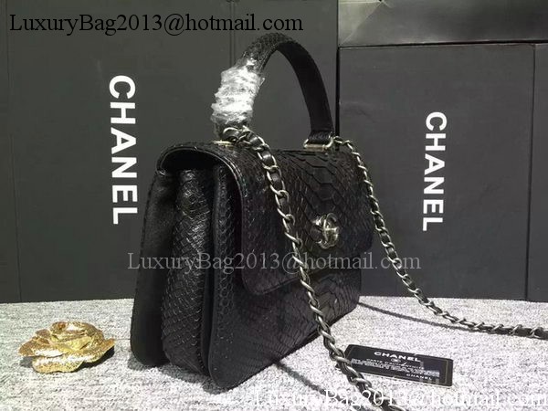 Chanel Classic Top Flap Bag Original Snake Leather A90095 Black Chanel Classic Top Flap Bag Original Snake Leather A90095 Black