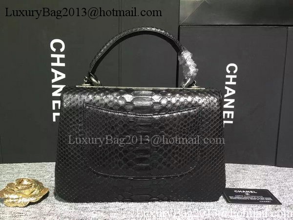 Chanel Classic Top Flap Bag Original Snake Leather A90095 Black Chanel Classic Top Flap Bag Original Snake Leather A90095 Black