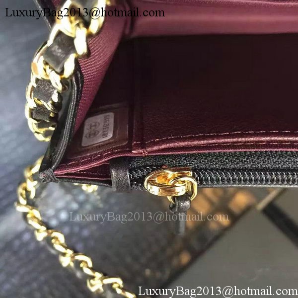 Chanel WOC mini Flap Bag Black Sheepskin A5373 Gold Chanel WOC mini Flap Bag Black Sheepskin A5373 Gold